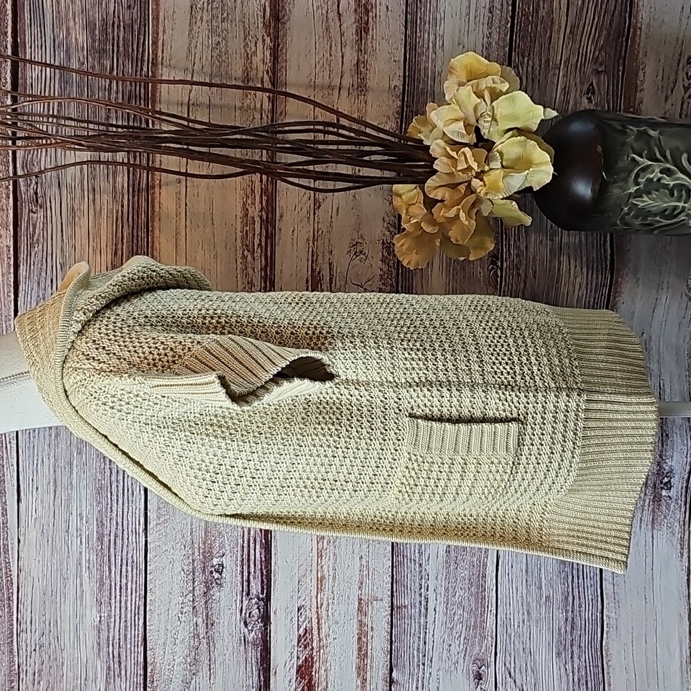 NEW VINTAGE ST. JOHN YELLOW LABEL WOOL BLEND HOODED OPEN FRONT CARDIGAN - Picture 8 of 15